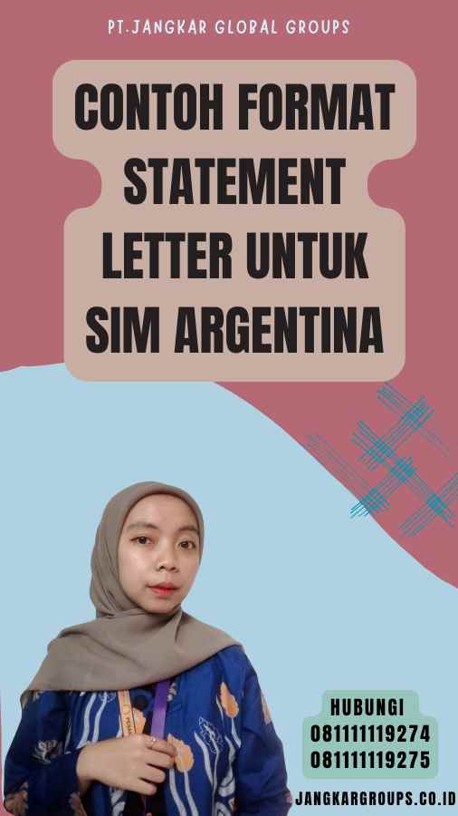 Contoh Format Statement Letter untuk SIM Argentina