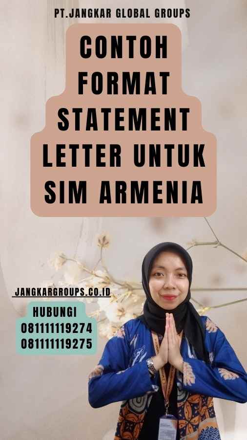 Contoh Format Statement Letter untuk SIM Armenia