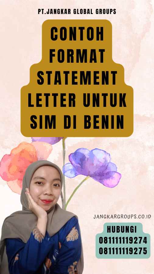 Contoh Format Statement Letter untuk SIM di Benin