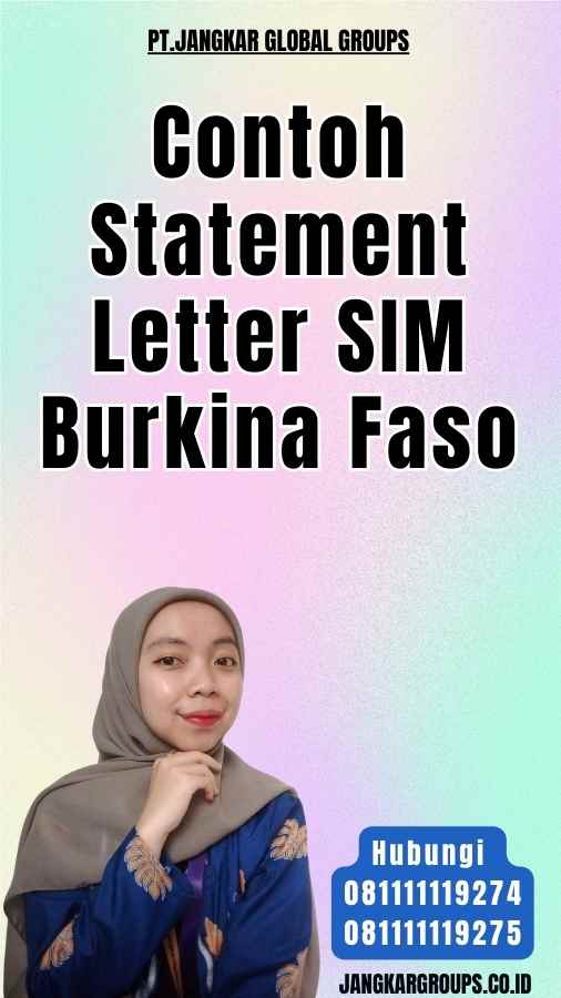 Contoh Statement Letter SIM Burkina Faso