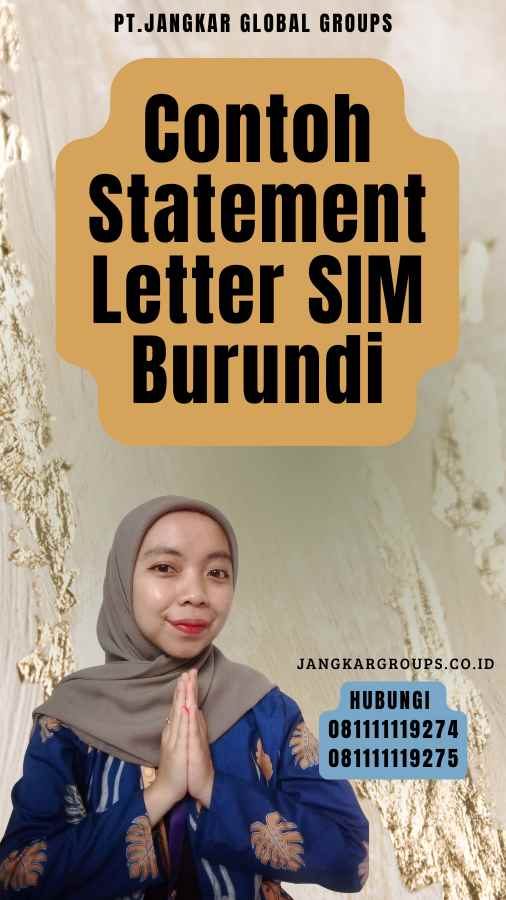 Contoh Statement Letter SIM Burundi