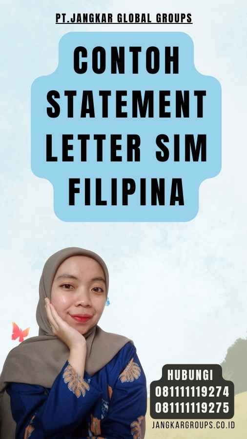 Contoh Statement Letter SIM Filipina