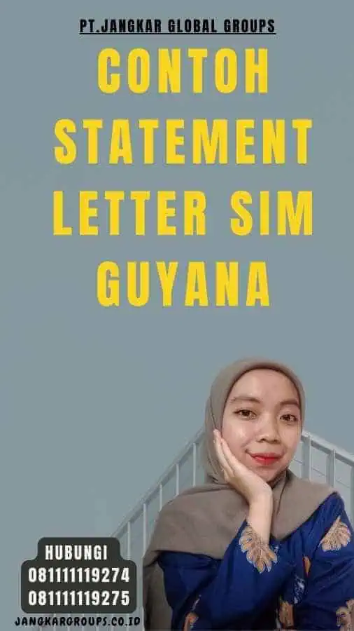 Contoh Statement Letter SIM Guyana