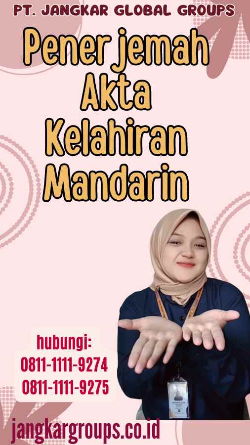 Penerjemah Akta Kelahiran Mandarin