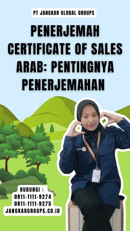 Penerjemah Certificate of Sales Arab Pentingnya Penerjemahan 