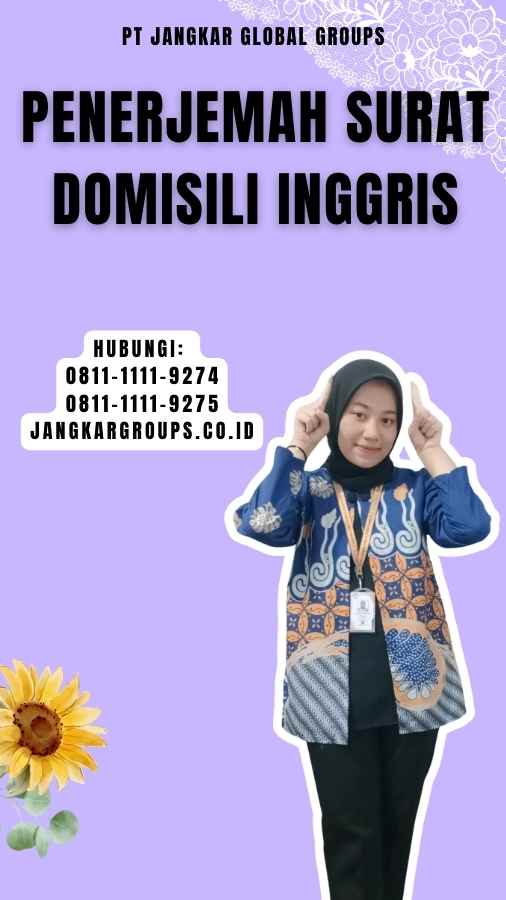 Penerjemah Surat Domisili Inggris