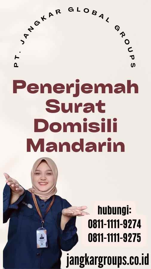 Penerjemah Surat Domisili Mandarin