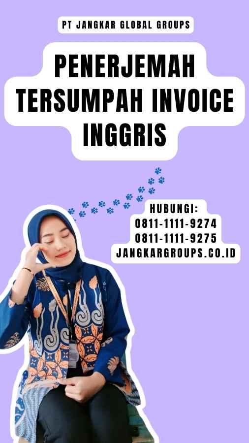 Penerjemah Tersumpah Invoice Inggris