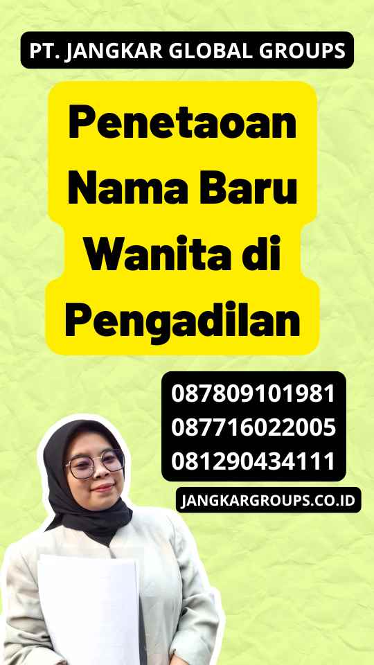 Penetaoan Nama Baru Wanita di Pengadilan