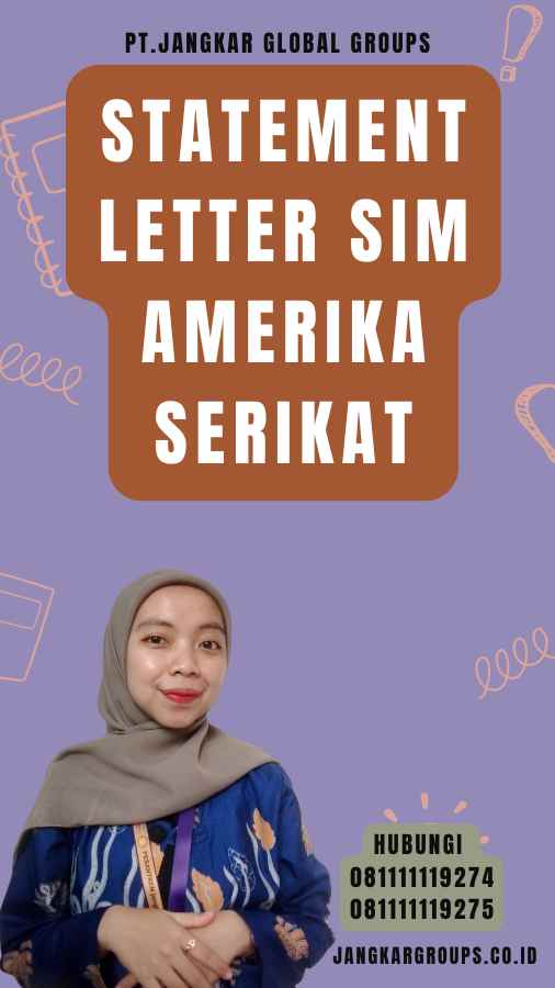 Statement Letter SIM Amerika Serikat