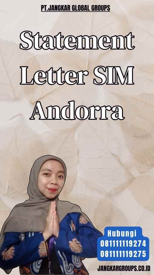 Statement Letter SIM Andorra