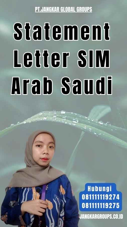 Statement Letter SIM Arab Saudi