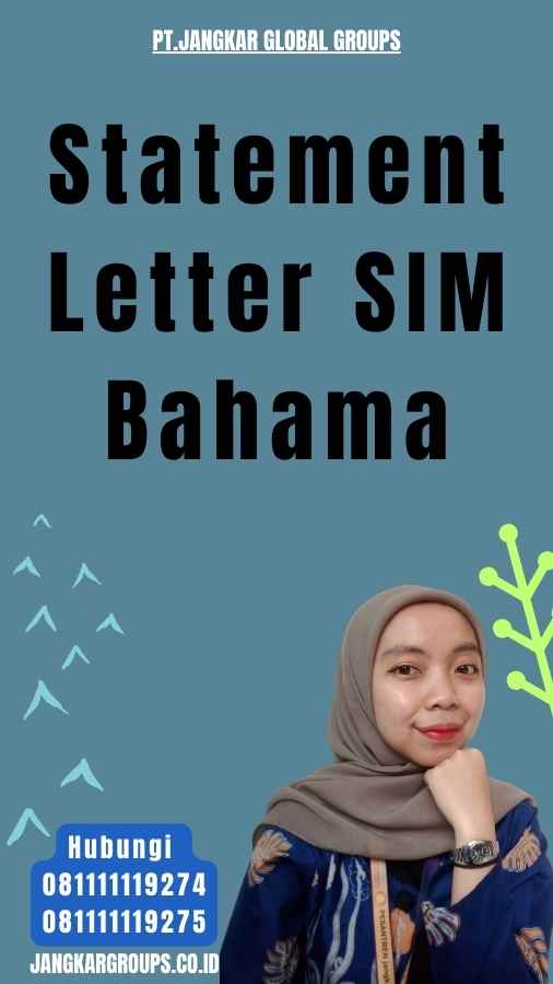 Statement Letter SIM Bahama