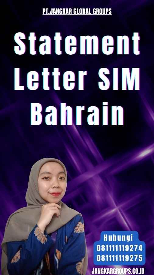 Statement Letter SIM Bahrain