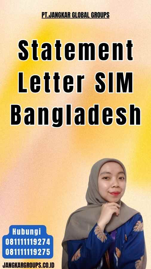 Statement Letter SIM Bangladesh