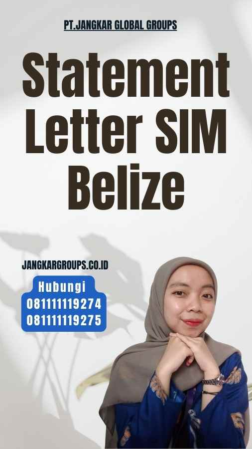 Statement Letter SIM Belize