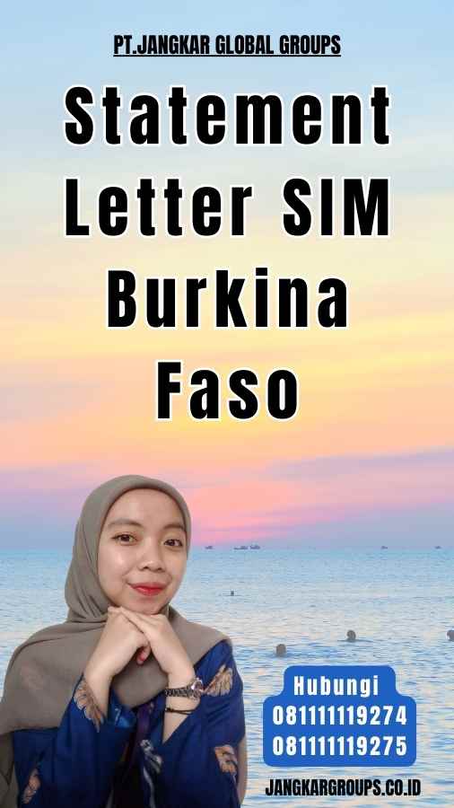 Statement Letter SIM Burkina Faso