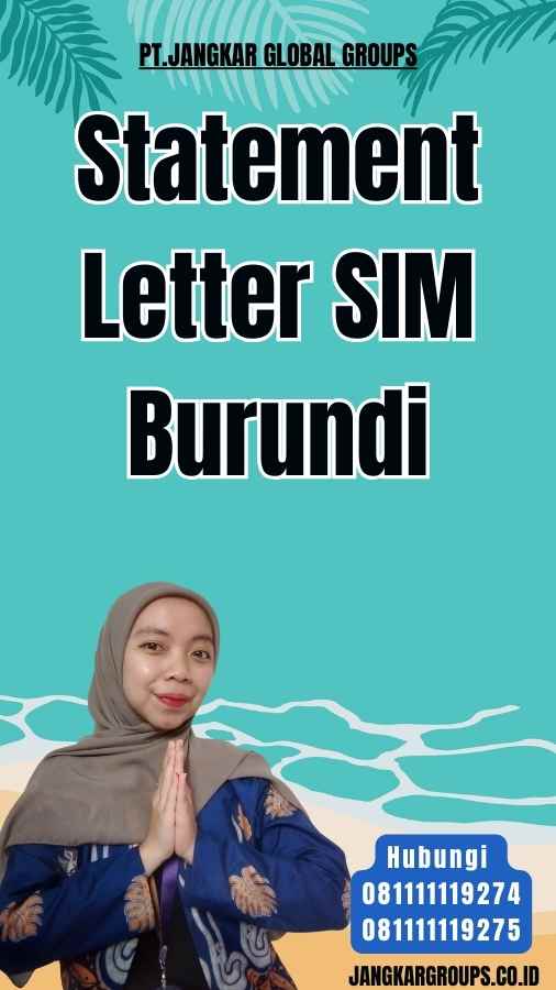 Statement Letter SIM Burundi