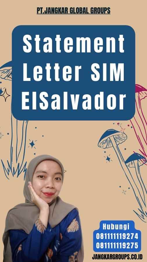 Statement Letter SIM ElSalvador