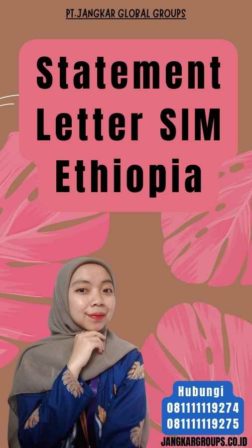 Statement Letter SIM Ethiopia