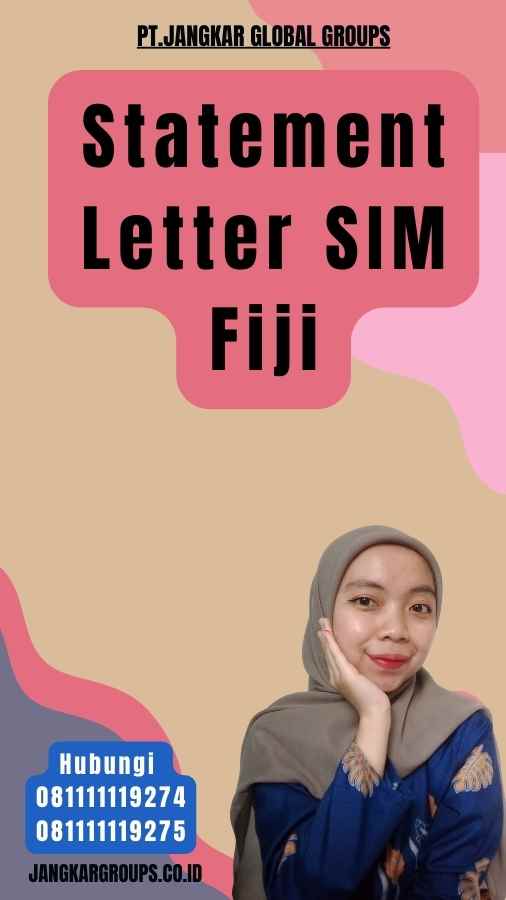 Statement Letter SIM Fiji