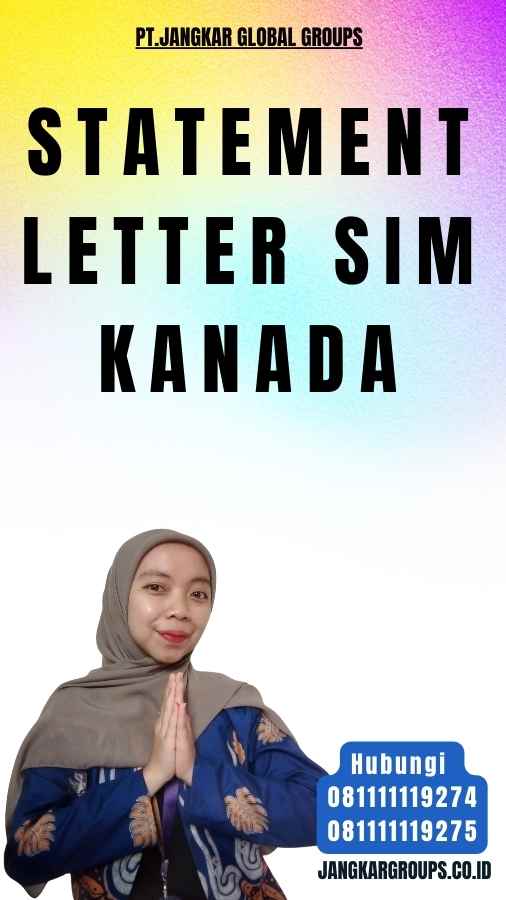 Statement Letter SIM Kanada