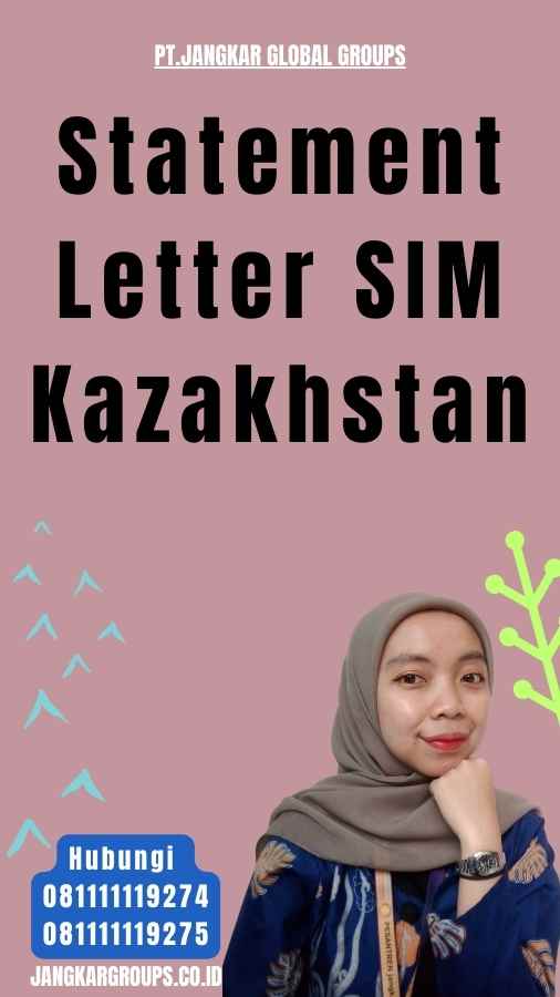 Statement Letter SIM Kazakhstan