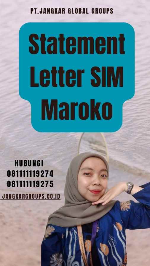 Statement Letter SIM Maroko