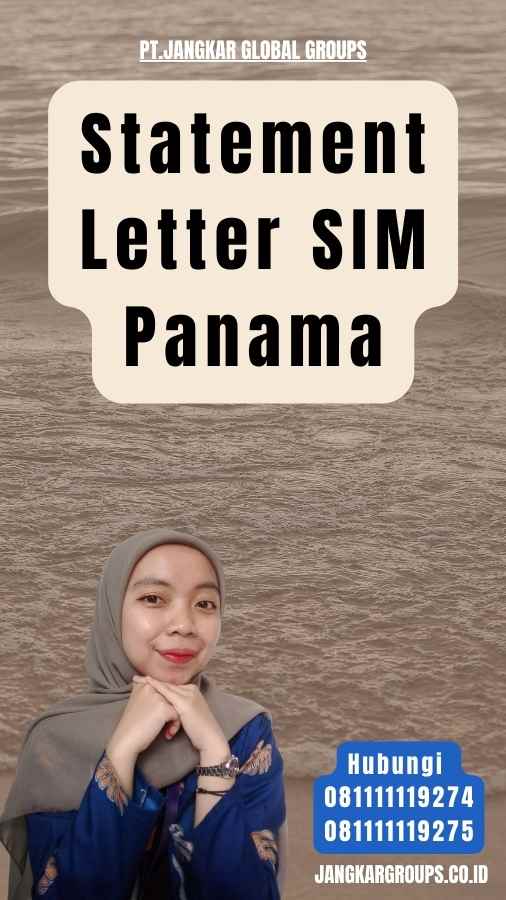 Statement Letter SIM Panama