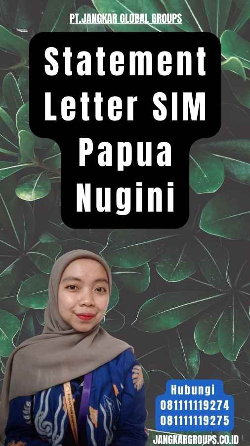 Statement Letter SIM Papua Nugini