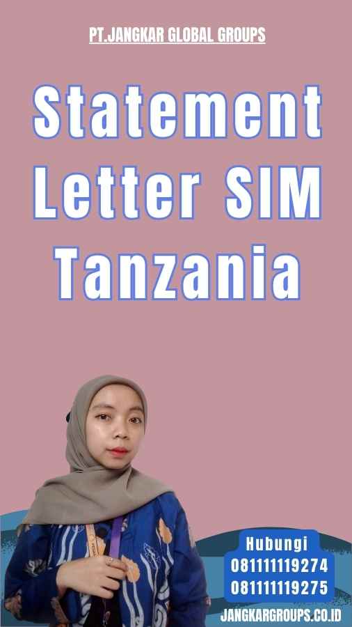 Statement Letter SIM Tanzania