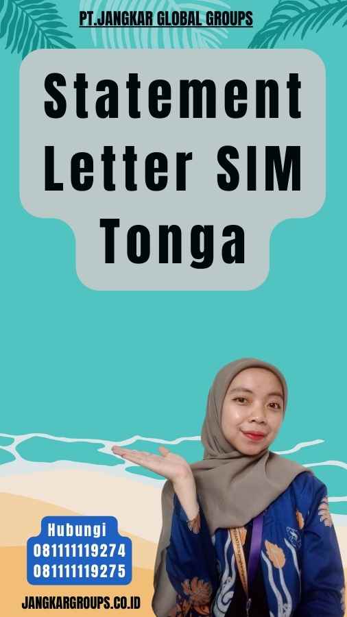 Statement Letter SIM Tonga