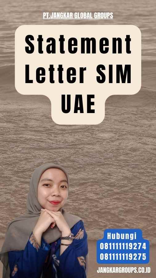 Statement Letter SIM UAE