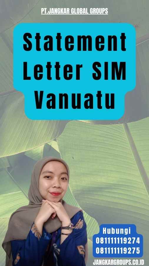 Statement Letter SIM Vanuatu