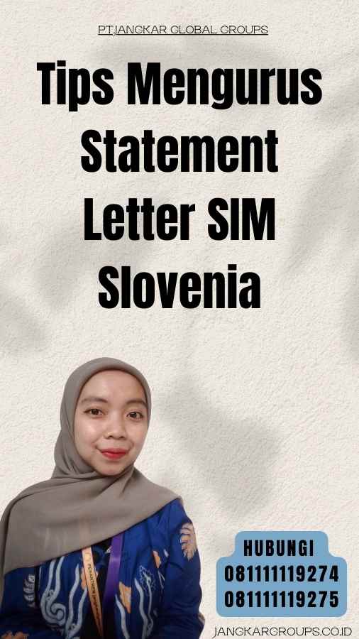 Tips Mengurus Statement Letter SIM Slovenia