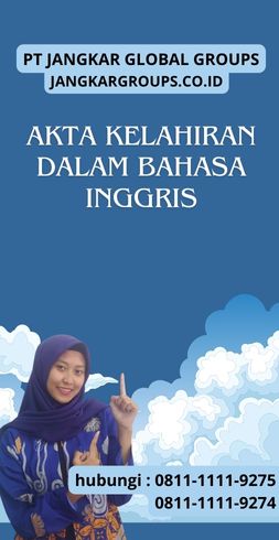 Akta Kelahiran Dalam Bahasa Inggris