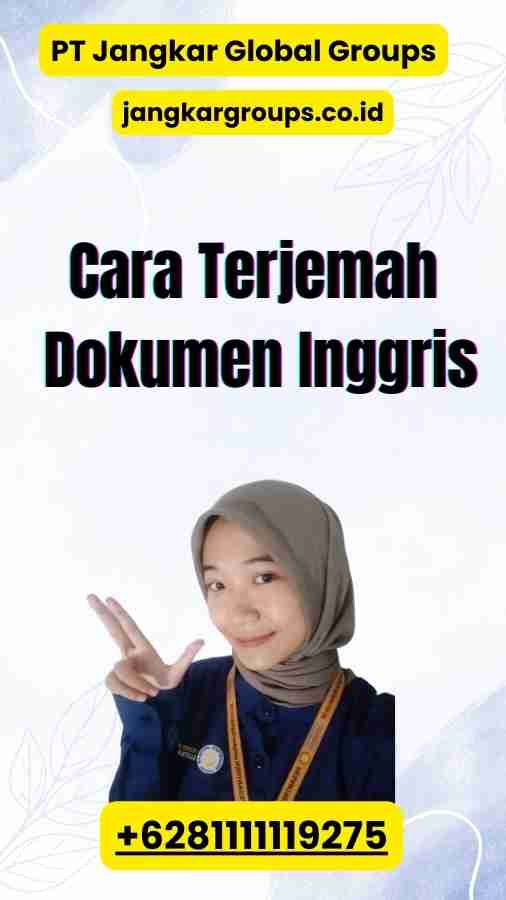 Cara Terjemah Dokumen Inggris