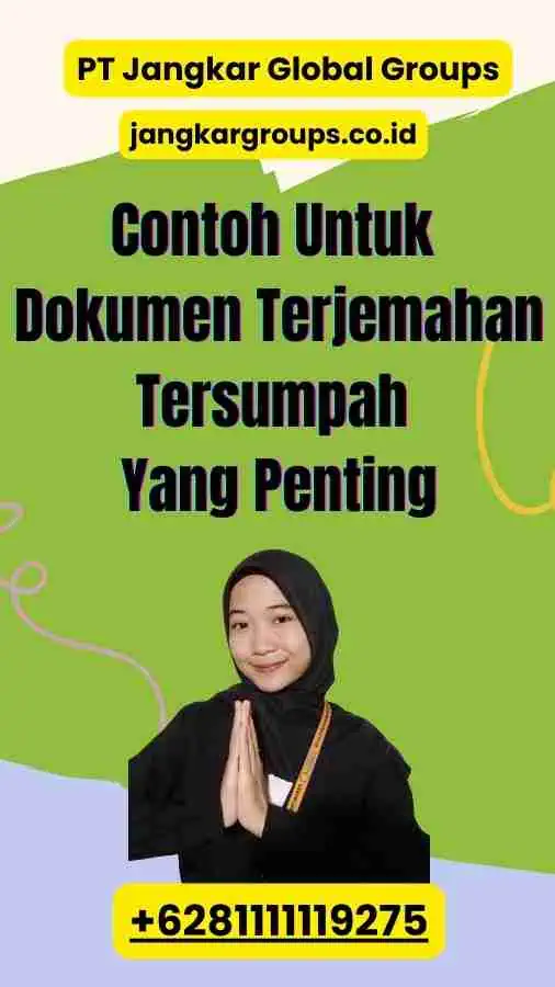 Contoh Untuk Dokumen Terjemahan Tersumpah Yang Penting