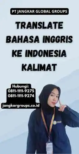 Translate Bahasa Inggris Ke Indonesia Kalimat