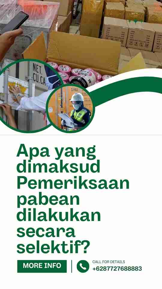 Apa yang dimaksud Pemeriksaan pabean dilakukan secara selektif