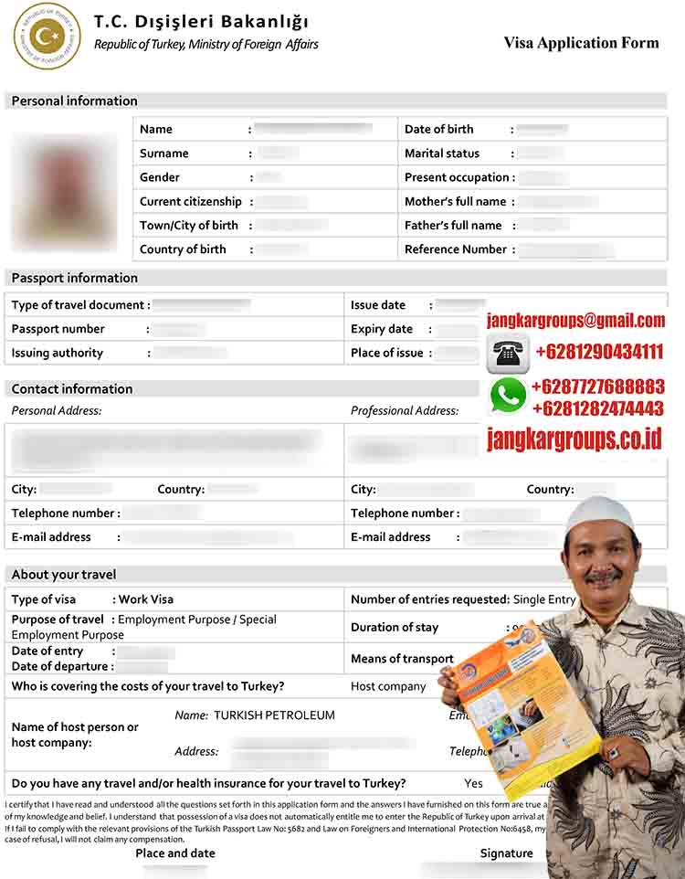 Visa Application Form Turkiye
