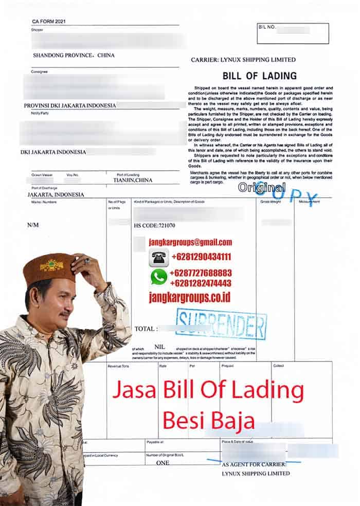 Bill of Lading Besi Baja Memahami Kunci Pengambilan Kargo