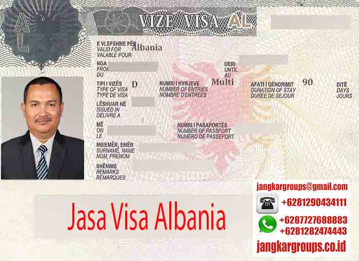 Contoh Visa Albania
